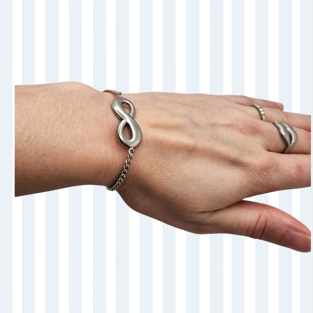 Silver Infinity Bracelet - Picture 4 of 5
